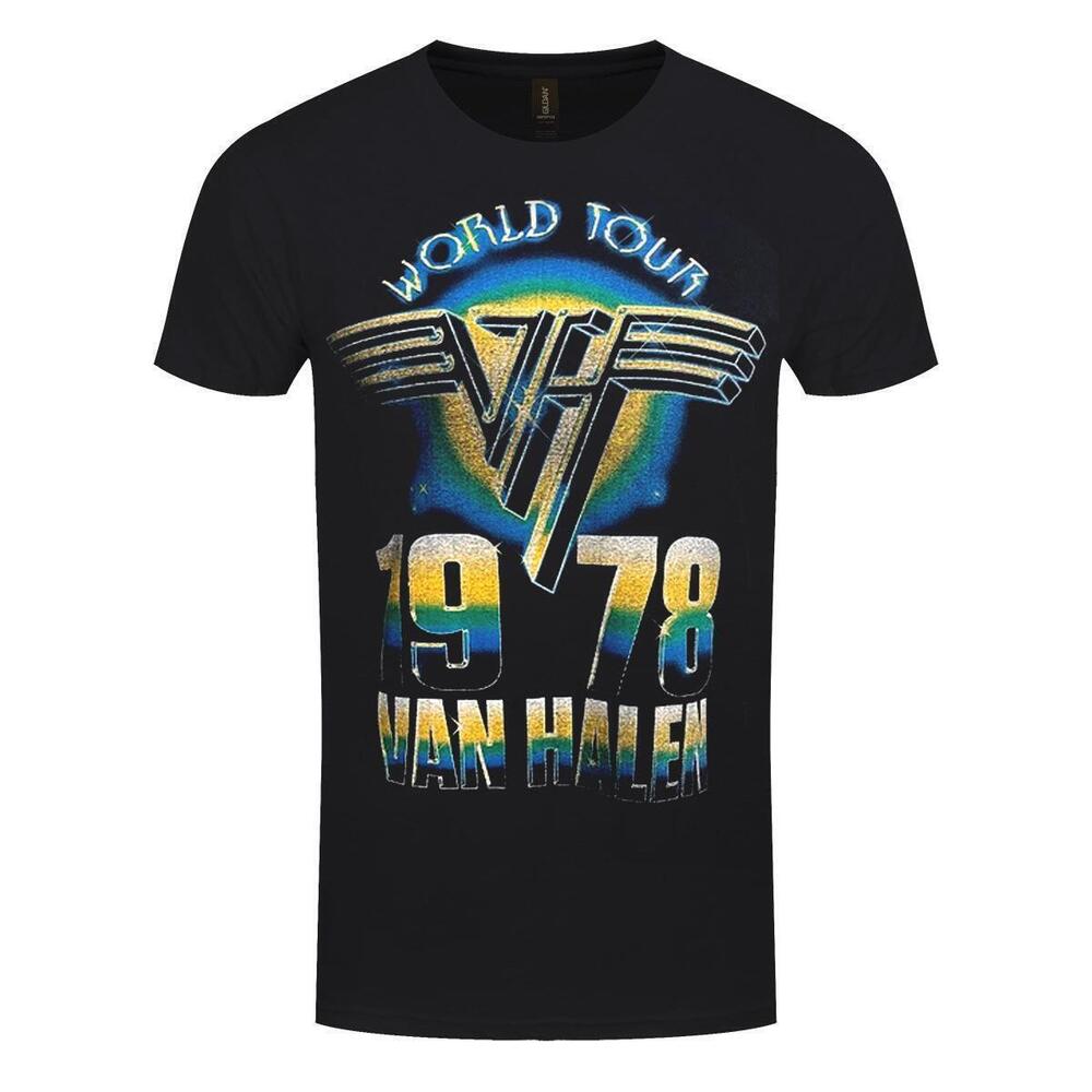 Van Halen World Tour 78 Mens Black Tshirt
